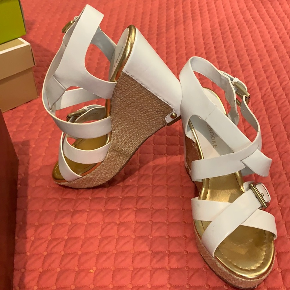 Audrey Brooke white Wdges